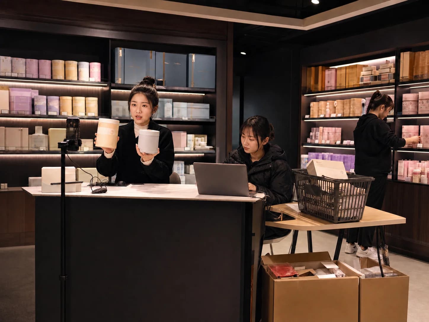 母婴营养品牌双十一项目的内容生产、品牌账号矩阵与达人协同展示图